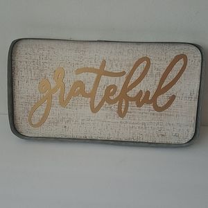 Grateful Sign Decoration